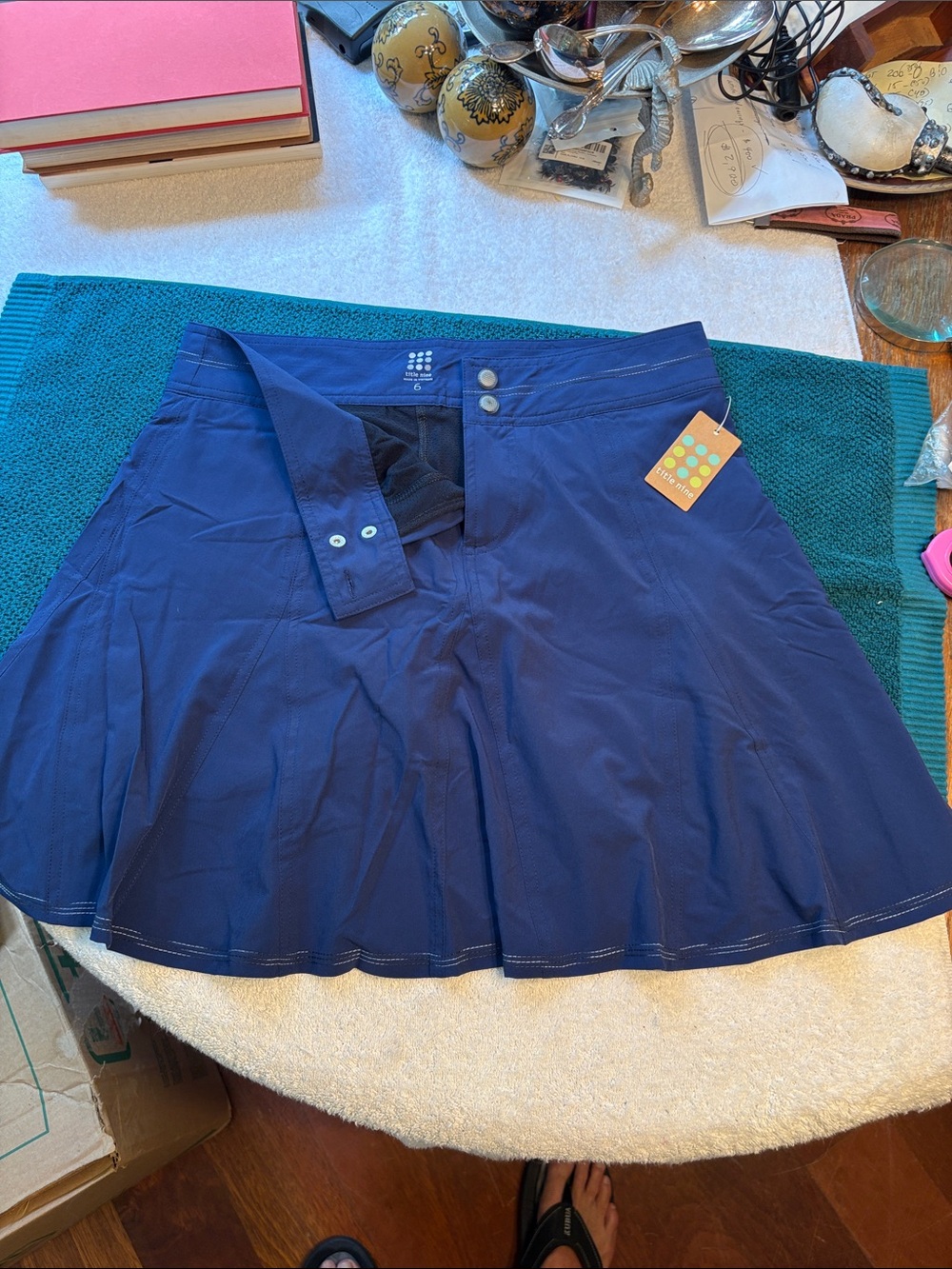 Title Nine Navy Blue Fin Swing SWB Athletic  Skort